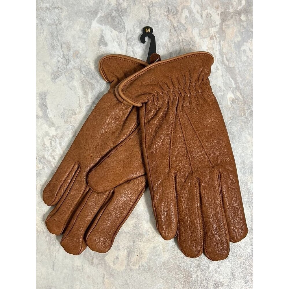 Unbranded Women's Leather Gloves in Brown/Purple - Sz M - New